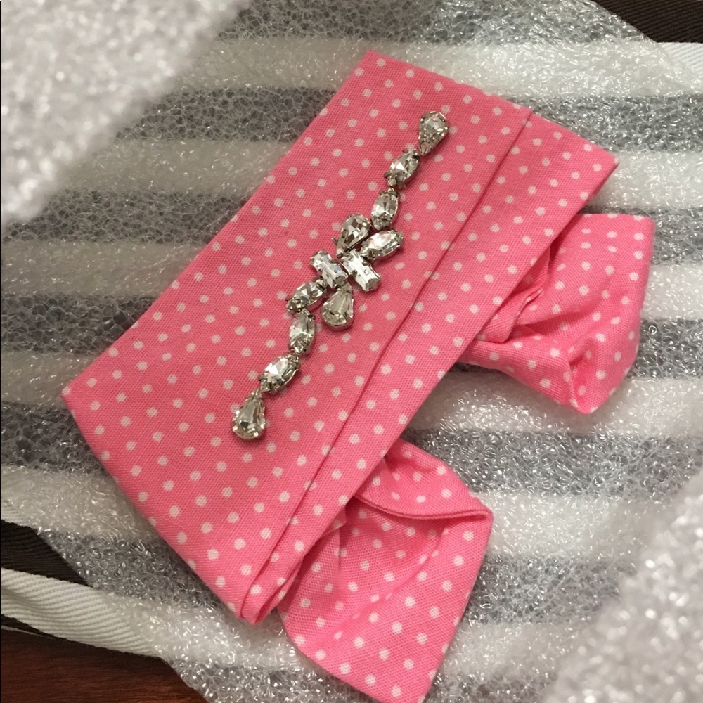 HB Charm Fabric Bracelet Lt Pink NWT